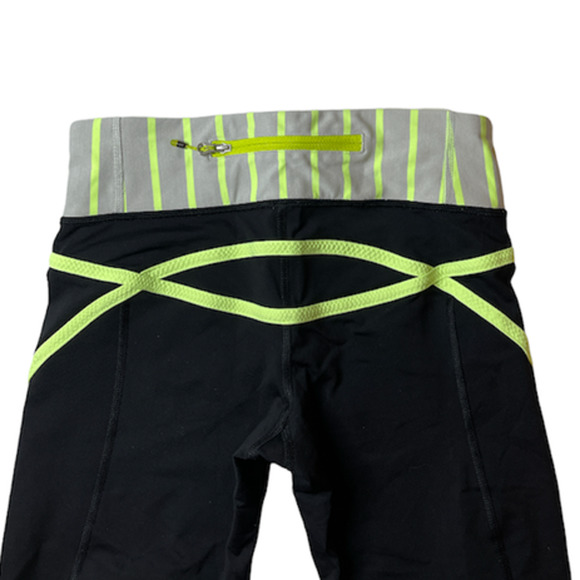 Lululemon Athletica Run Pace Black Crop Capri Leggings Size 4 - Picture 5 of 14